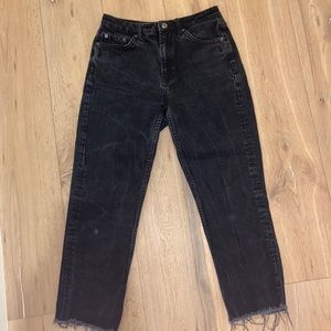 Top shop black cut off jeans